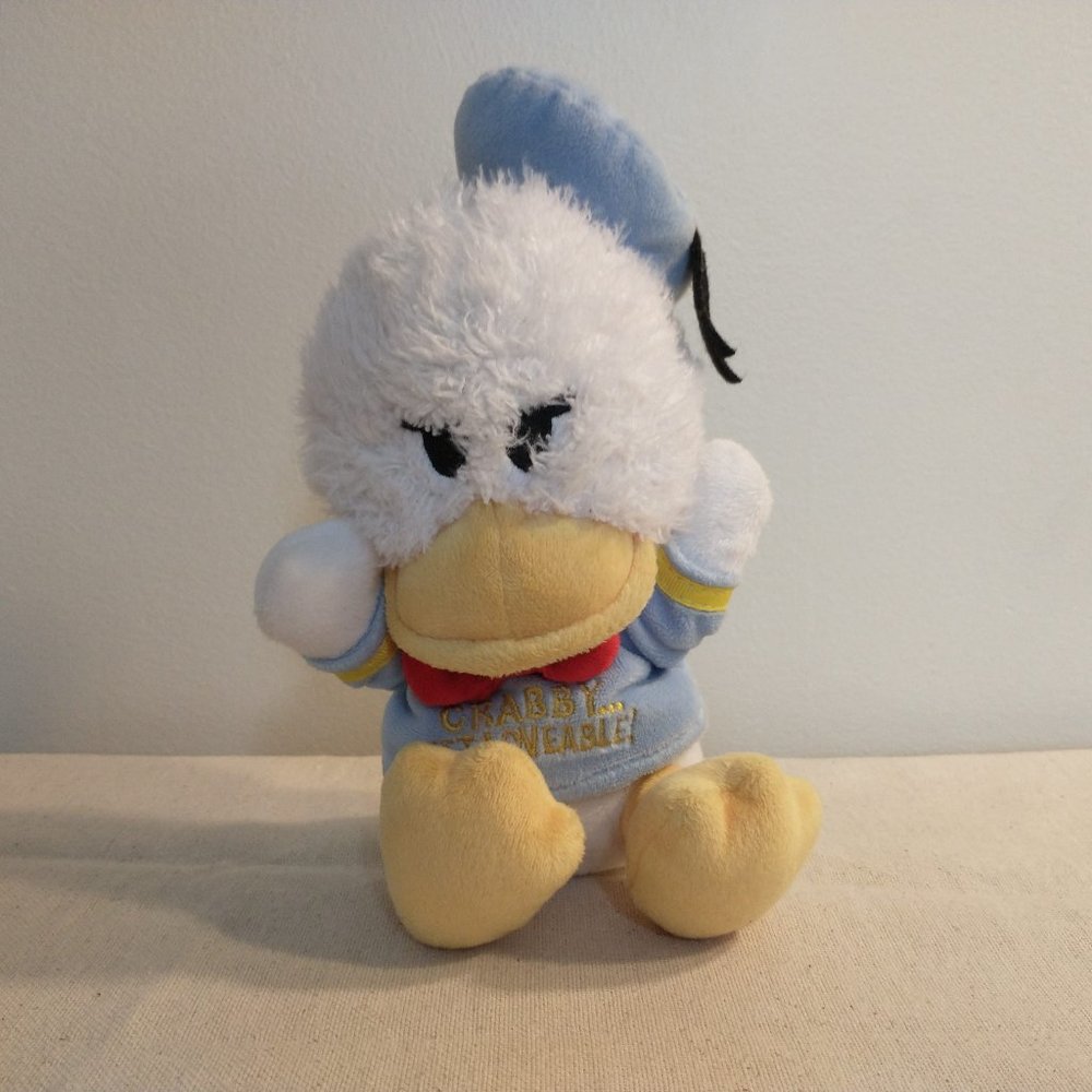 Disney Parks Donald Duck "CRABBY YET LOVEABLE" Plush Stuffed Animal 8" Doll